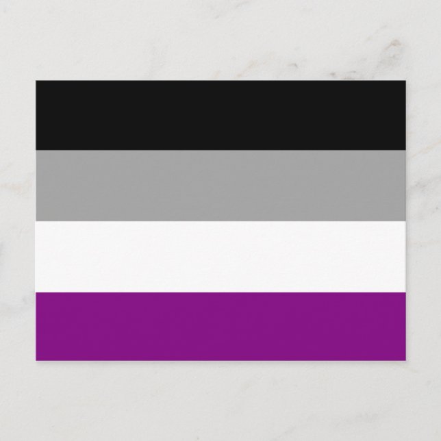 Carte Postale Drapeau de la fierté asexuelle (Devant)