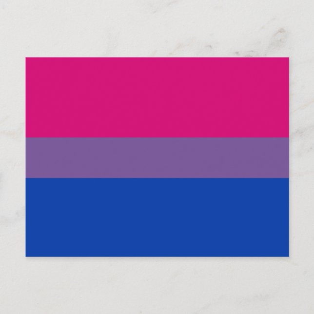 Carte Postale Drapeau de la fierté bisexuelle (Devant)