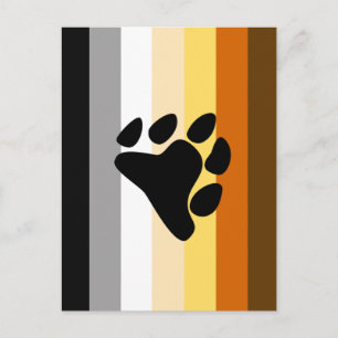 Carte Postale Drapeau de la fierté de l'ours avec patte