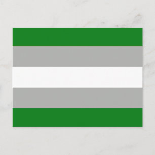 Carte Postale Drapeau de la fierté grise romantique