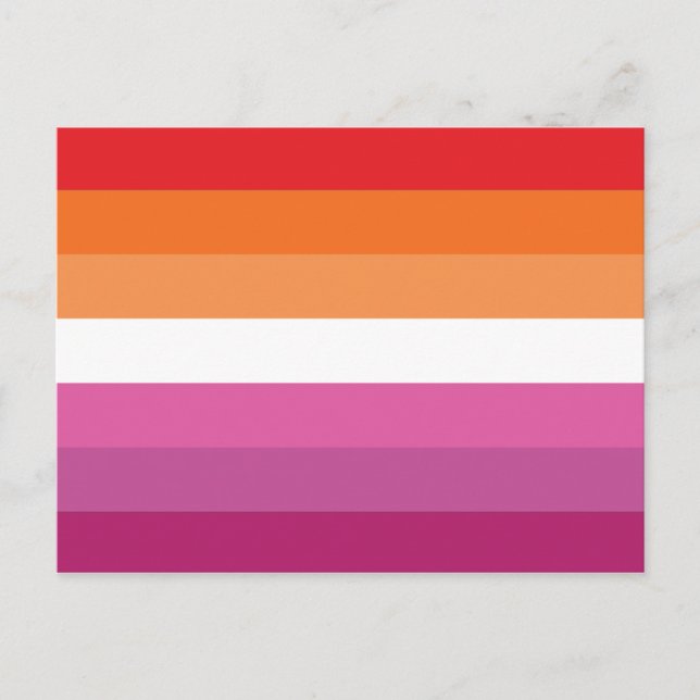 Carte Postale Drapeau de la fierté lesbienne (Devant)
