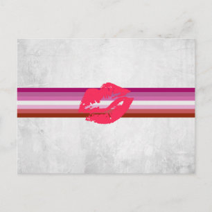 Carte Postale Drapeau de la fierté lesbienne