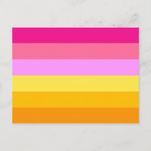 Carte Postale Drapeau de la fierté lesbienne (Aube)