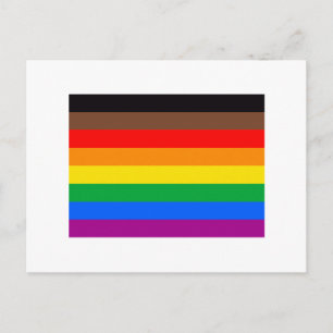 Carte Postale Drapeau de la fierté LGBTQ (8 bandes)