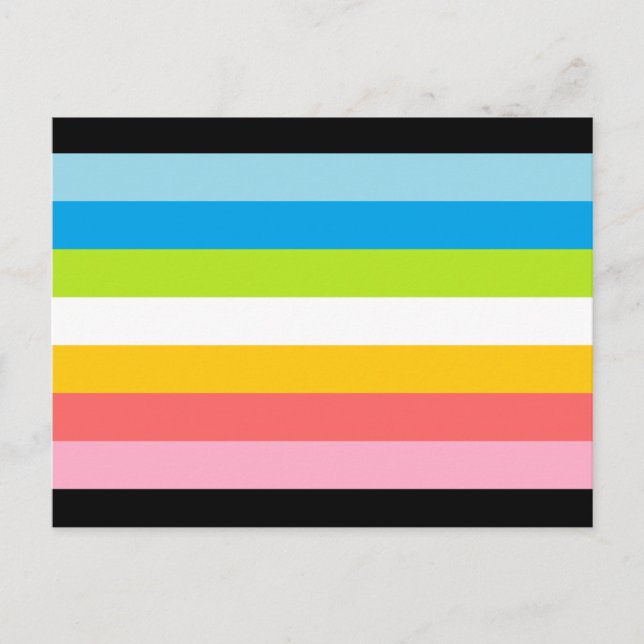 Carte Postale Drapeau de la fierté queer (Devant)