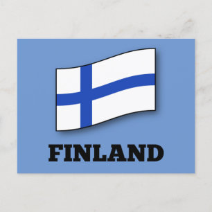 Carte Postale Drapeau de la Finlande