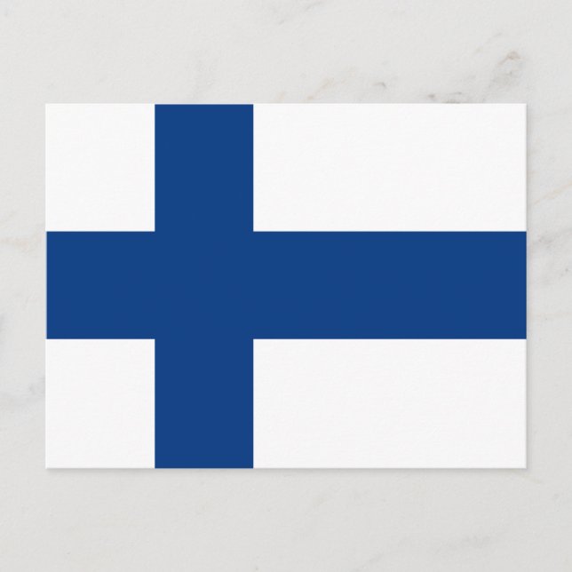 Carte Postale Drapeau de la Finlande (Devant)