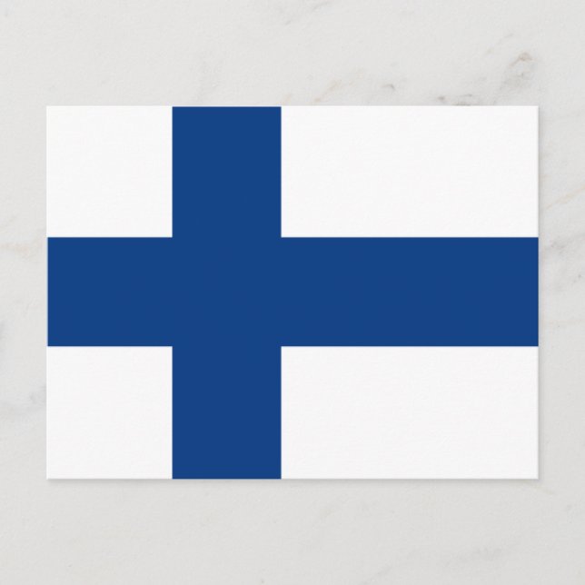 Carte Postale Drapeau de la Finlande (Devant)