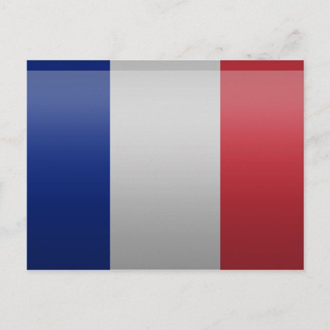 Carte Postale Drapeau de la France (Devant)