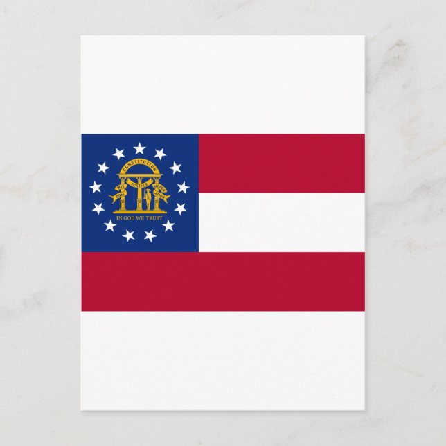 Carte Postale Drapeau de la Géorgie (Devant)