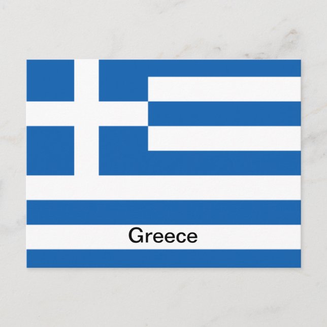 Carte Postale Drapeau de la Grèce (Devant)