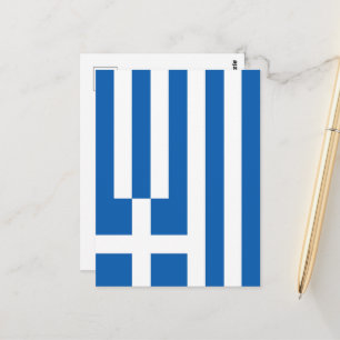 Carte Postale Drapeau de la Grèce