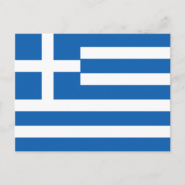 Carte Postale Drapeau de la Grèce Drapeau grec (Devant)