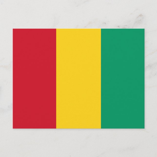 Carte Postale Drapeau de la Guinée (Devant)