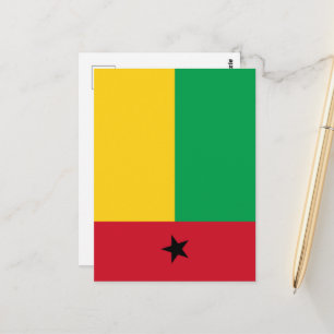Carte Postale drapeau de la Guinée-Bissau