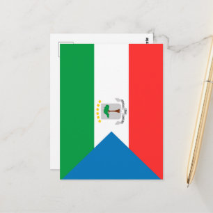 Carte Postale Drapeau de la Guinée équatoriale