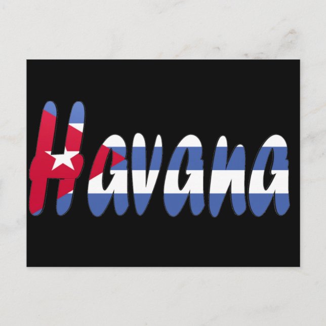 Carte postale Drapeau de La Havane, Cuba (Devant)