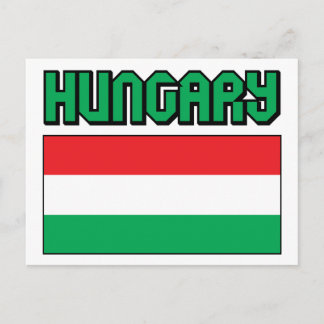 Carte Postale drapeau de la Hongrie