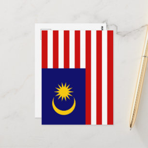 Carte Postale Drapeau de la Malaisie