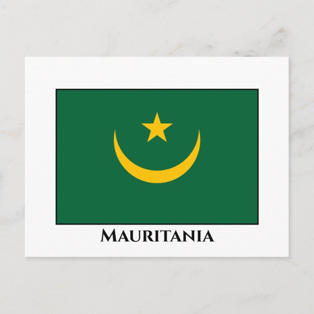 Carte Postale Drapeau de la Mauritanie (Devant)