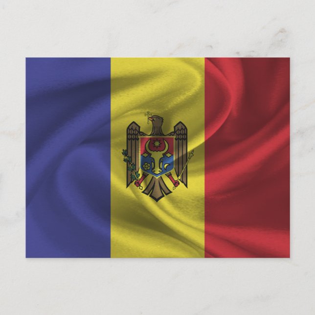 Carte Postale Drapeau de la Moldavie (Devant)