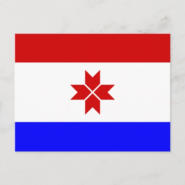 Carte Postale Drapeau de la Mordovie (Devant)