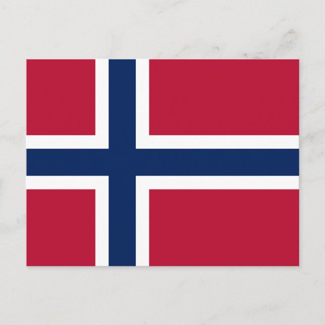 Carte Postale Drapeau de la Norvège (Devant)