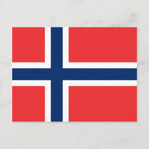 Carte Postale Drapeau de la Norvège