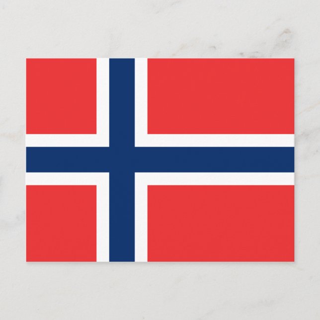 Carte Postale Drapeau de la Norvège (Devant)