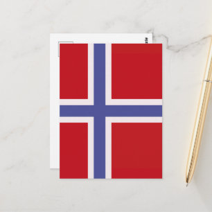 Carte Postale Drapeau de la Norvège