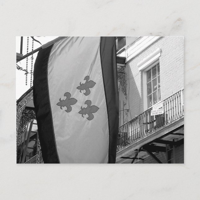 Carte Postale Drapeau de la Nouvelle-Orléans (Devant)