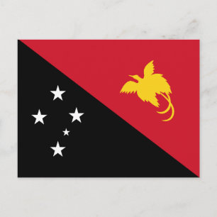 Carte Postale Drapeau de la Papouasie-Nouvelle-Guinée