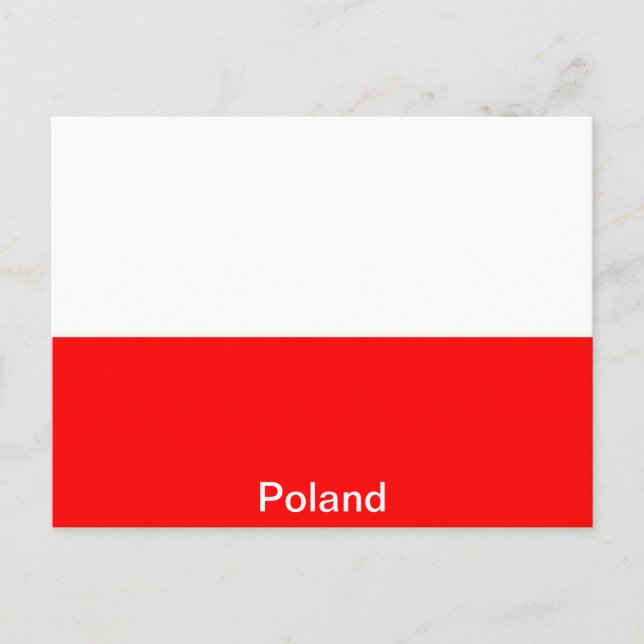 Carte Postale Drapeau de la Pologne (Devant)