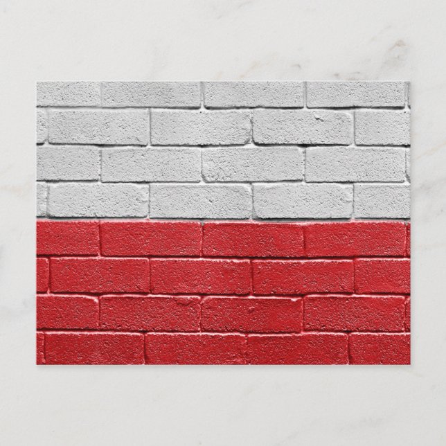Carte Postale Drapeau de la Pologne (Devant)