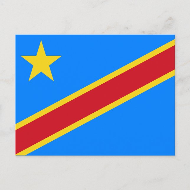 Carte Postale Drapeau de la RDC (République démocratique du Cong (Devant)
