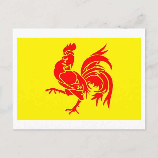 Carte Postale Drapeau de la région wallonne (Devant)