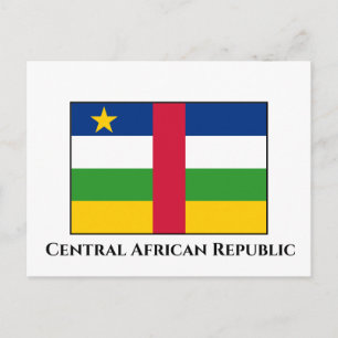 Carte Postale Drapeau de la République centrafricaine