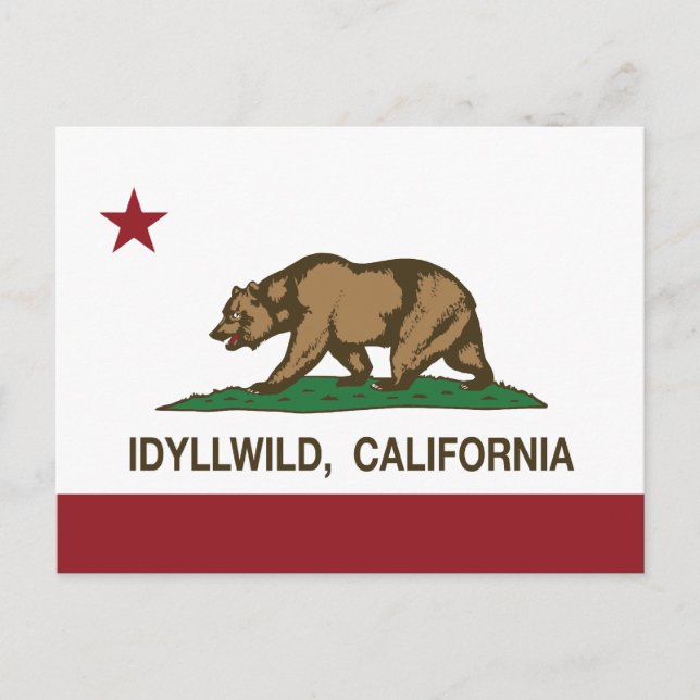 Carte Postale Drapeau de la République de Californie Idyllwild (Devant)