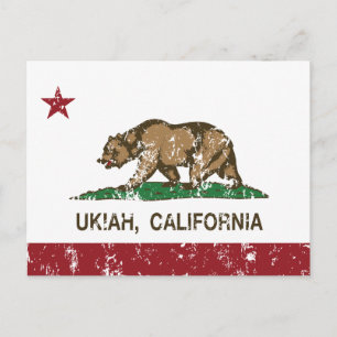 Carte Postale Drapeau de la République de Californie Ukiah