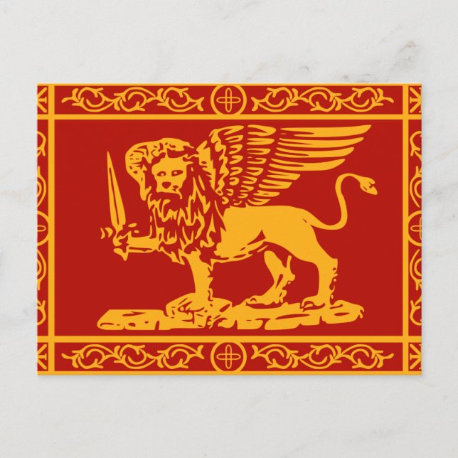 Carte Postale Drapeau de la République de Venise (Devant)