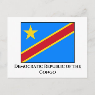 Carte Postale Drapeau de la République démocratique du Congo