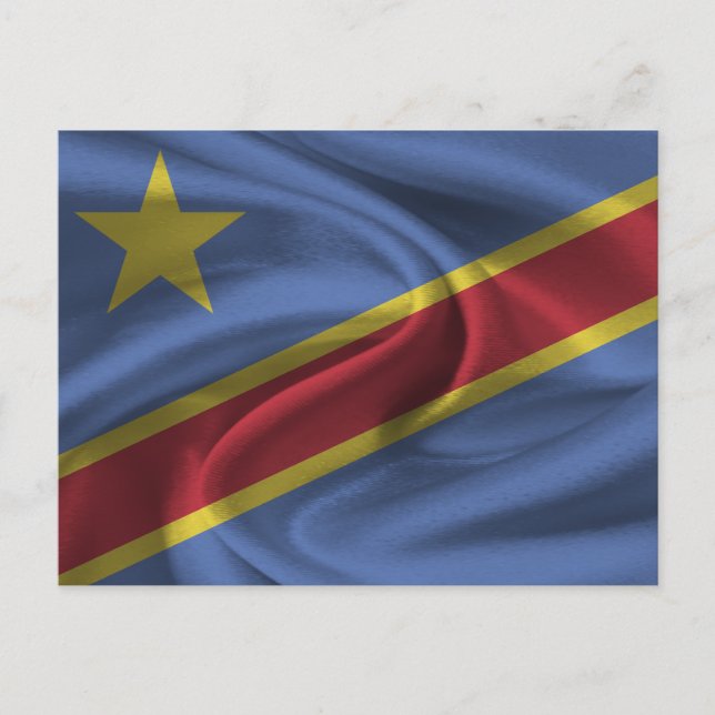 Carte Postale Drapeau de la République démocratique du Congo (Devant)