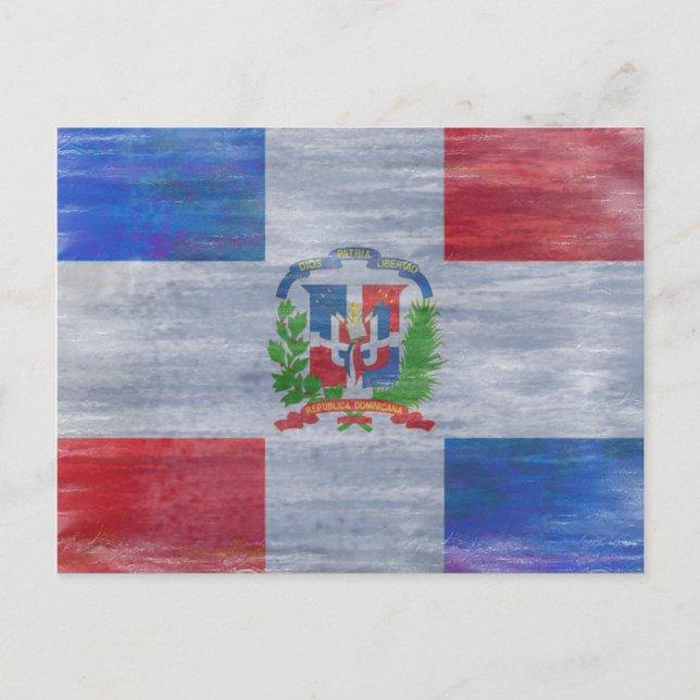 Carte Postale Drapeau de la République Dominicaine (Devant)