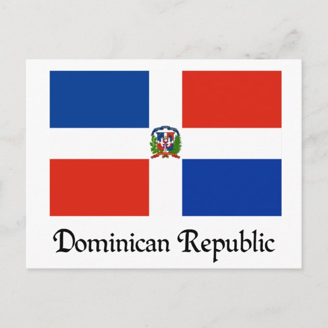 Carte Postale Drapeau de la République Dominicaine (Devant)