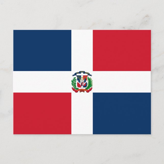 Carte Postale Drapeau de la République dominicaine (Devant)