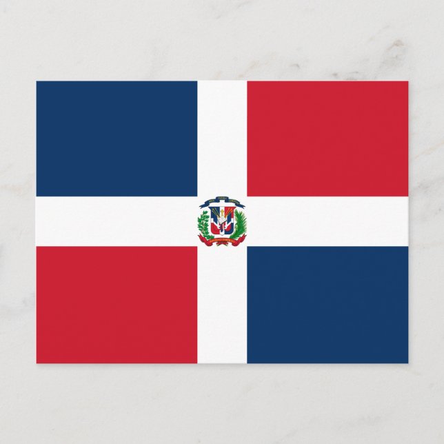 Carte Postale Drapeau de la République dominicaine (Devant)