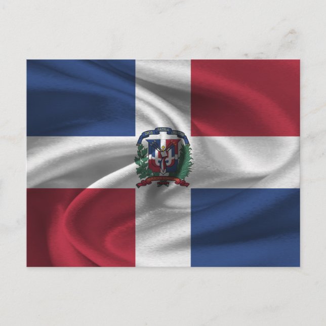 Carte Postale Drapeau de la République Dominicaine (Devant)