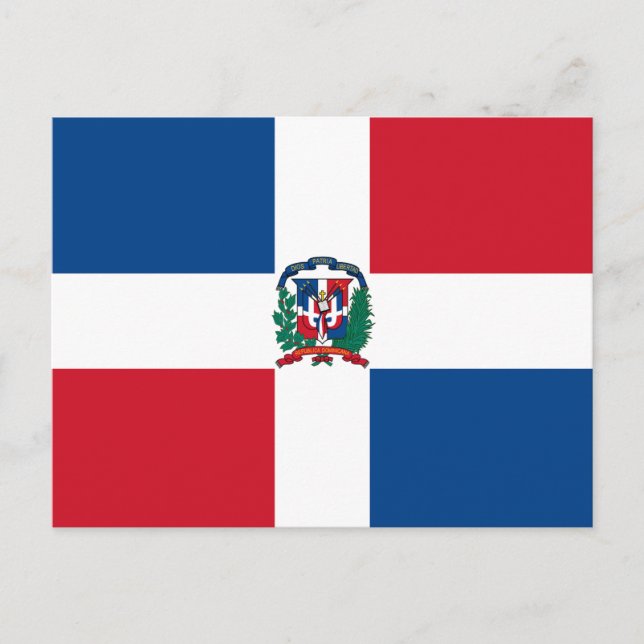 Carte Postale Drapeau de la République Dominicaine (Devant)
