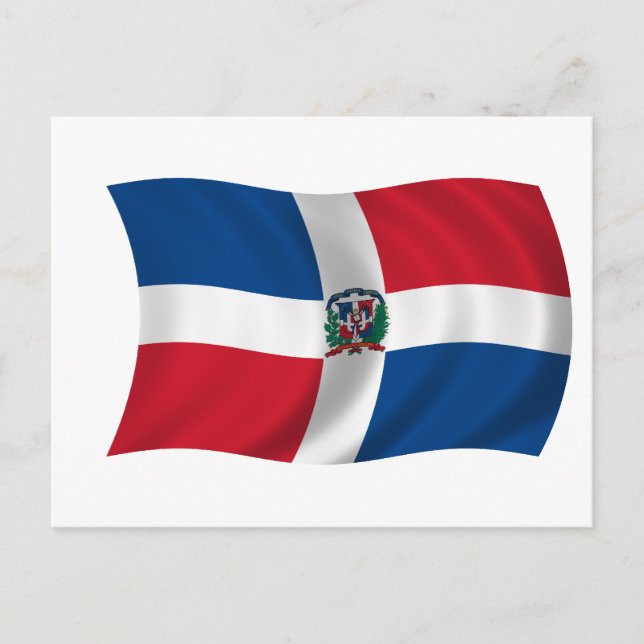 Carte Postale Drapeau de la République dominicaine (Devant)