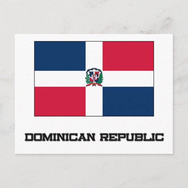 Carte Postale Drapeau de la République Dominicaine (Devant)